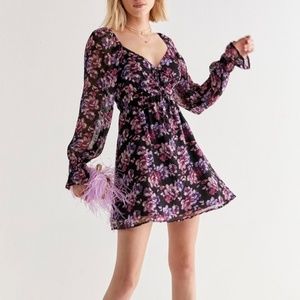 Floral Mini Long Sleeve Dress